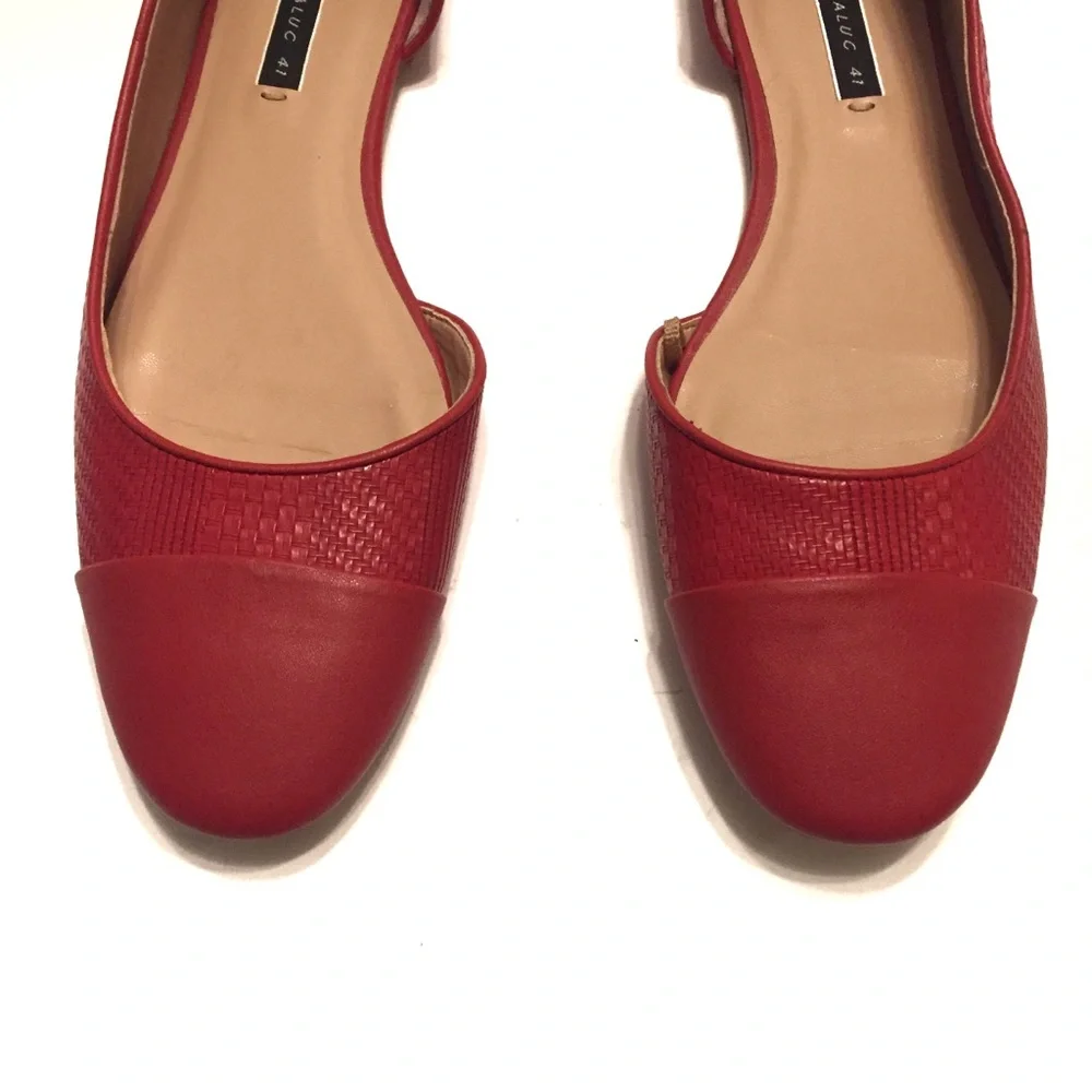 Zara Trafaluc Red D’Orsay Flat - Picture 3 of 8